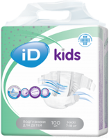 Подгузники для детей iD kids 7-18кг 100шт/уп