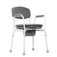 Кресло-туалет для инвалидов (с мягким сиденьем,спинкой и подлокотниками) Ortonica TU2
